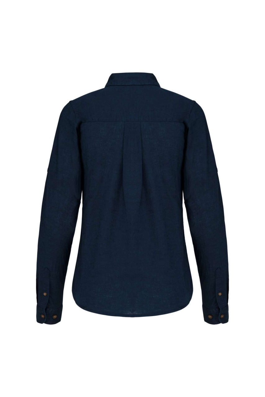 LADIES' LONG SLEEVE LINEN AND COTTON SHIRT