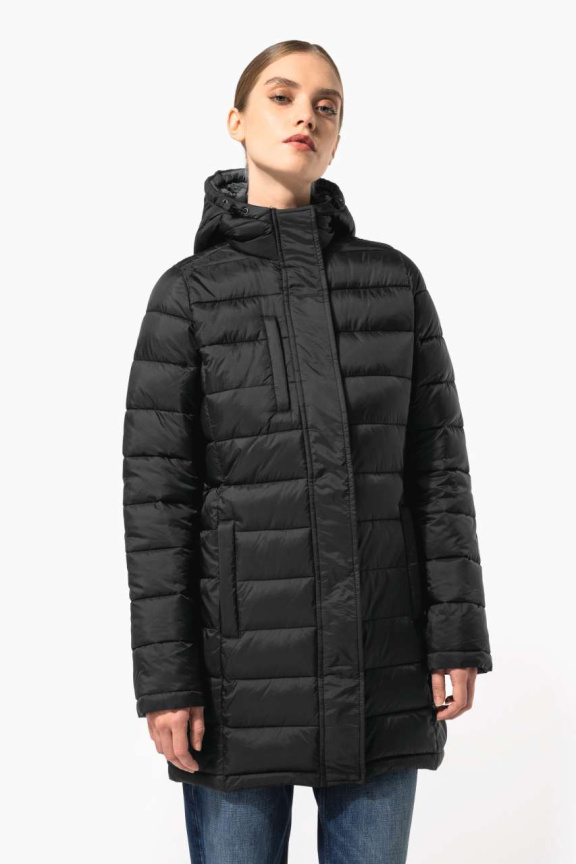 LADIES' LIGHTWEIGHT HOODED PADDED PARKA