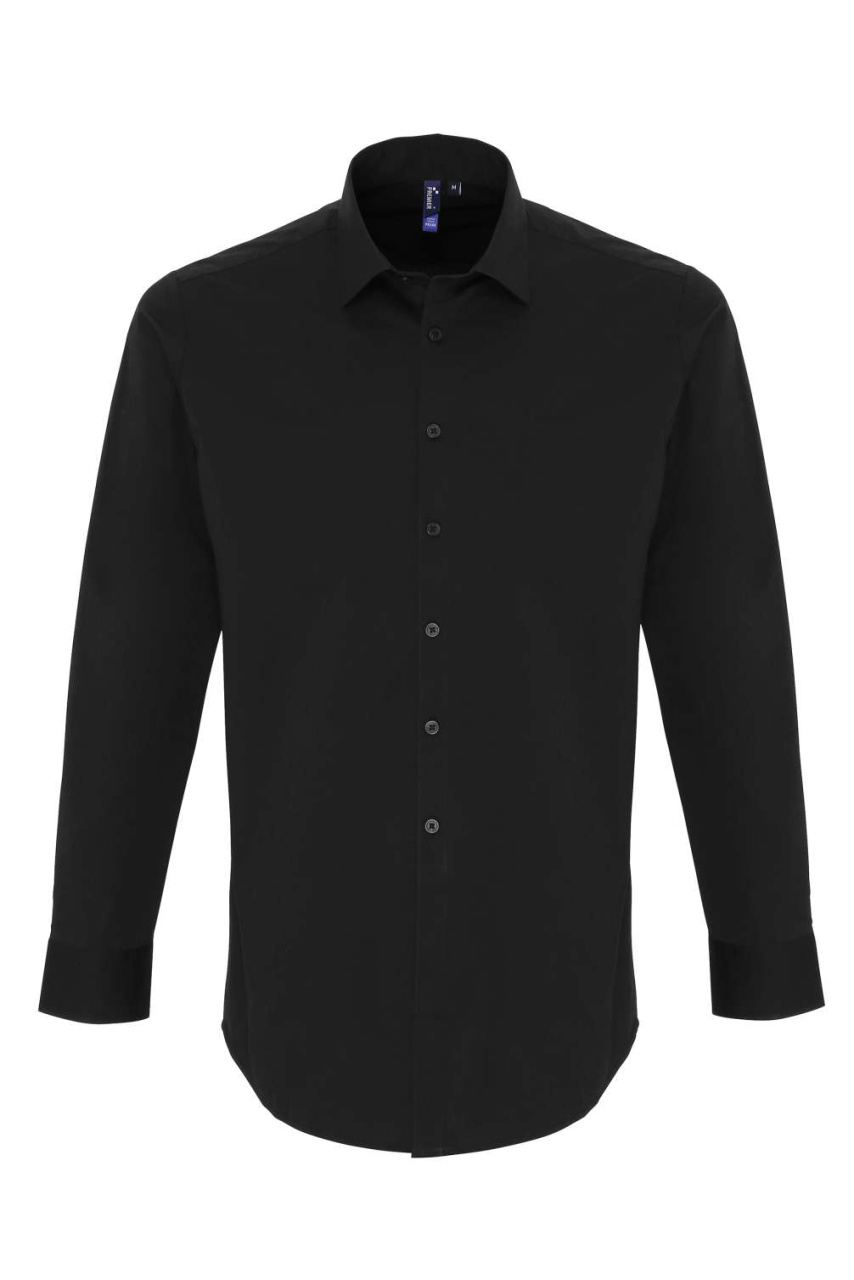 MEN'S STRETCH-FIT COTTON POPLIN LONG SLEEVE SHIRT