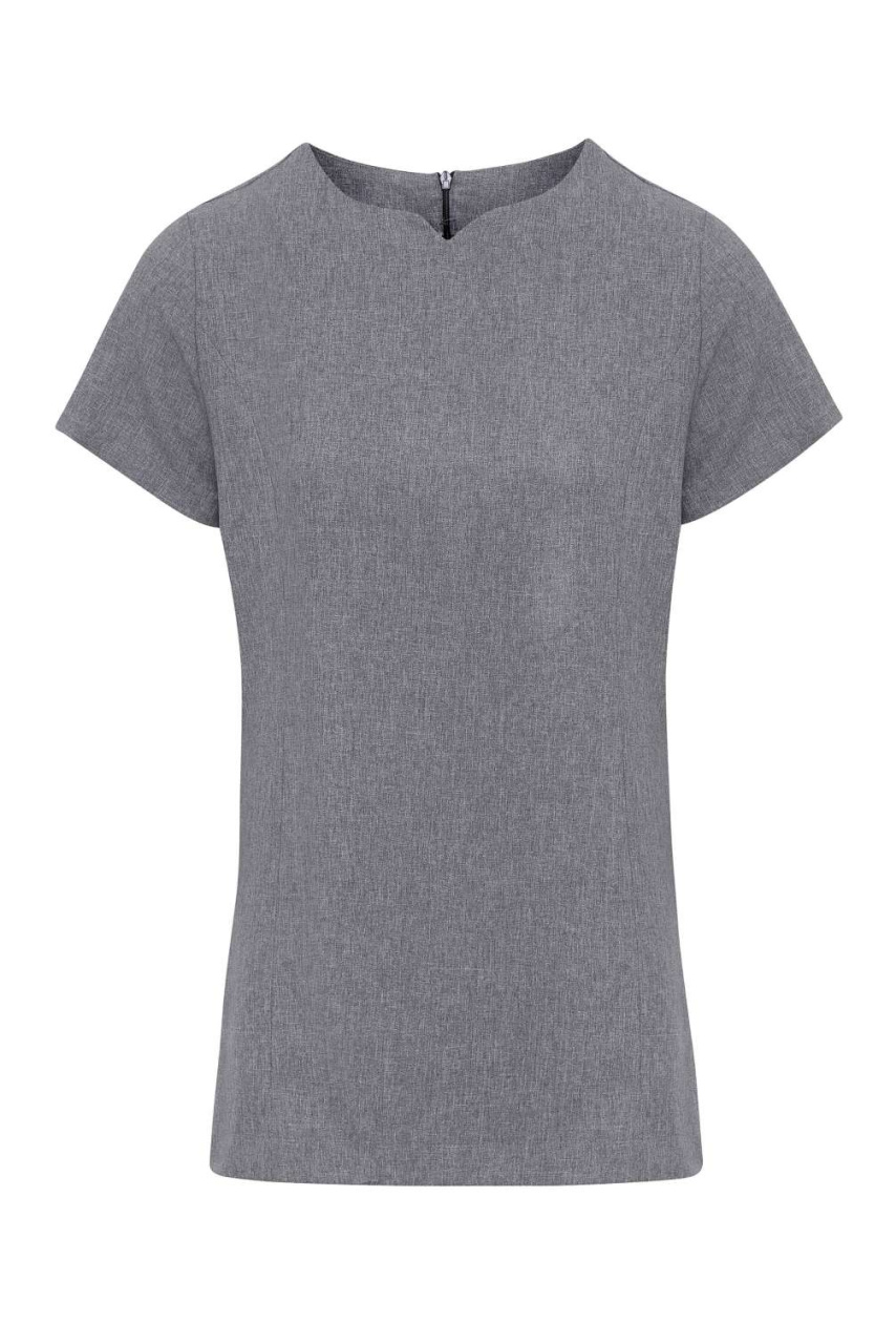 ‘VIOLA' LINEN-LOOK CUT NECK BEAUTY TUNIC
