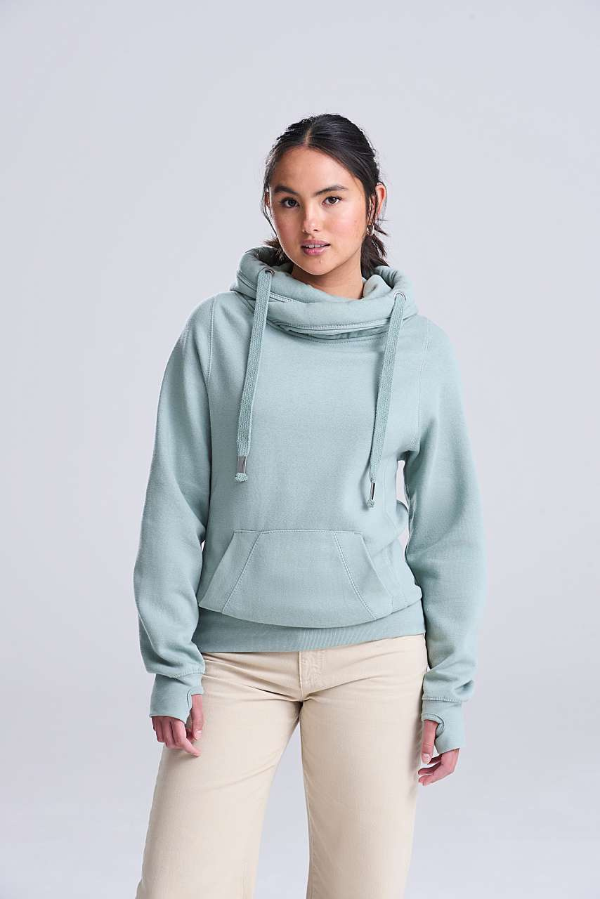 CROSS NECK HOODIE