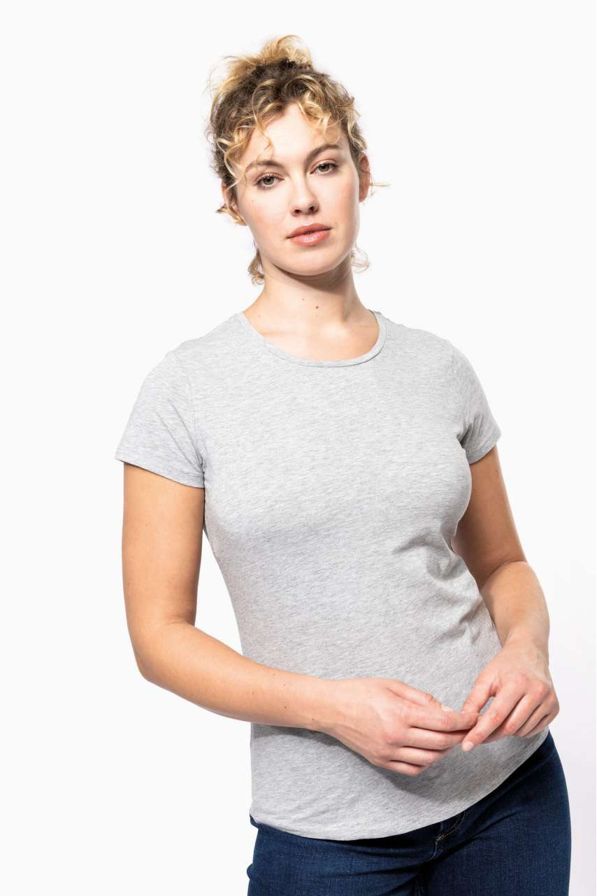 LADIES' SHORT-SLEEVED CREW NECK T-SHIRT