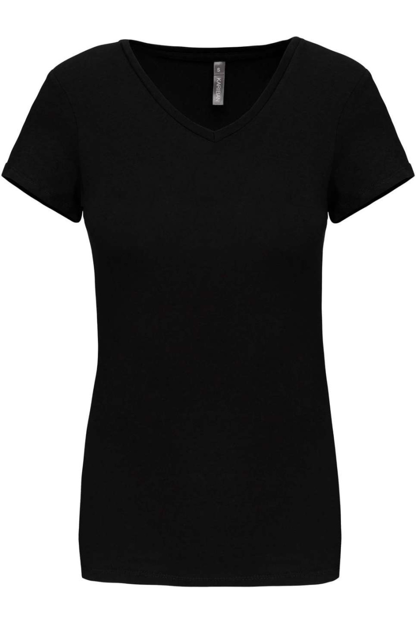 LADIES' SHORT-SLEEVED V-NECK T-SHIRT