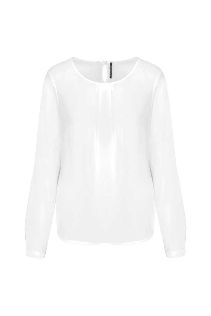 LADIES' LONG-SLEEVED CREPE BLOUSE