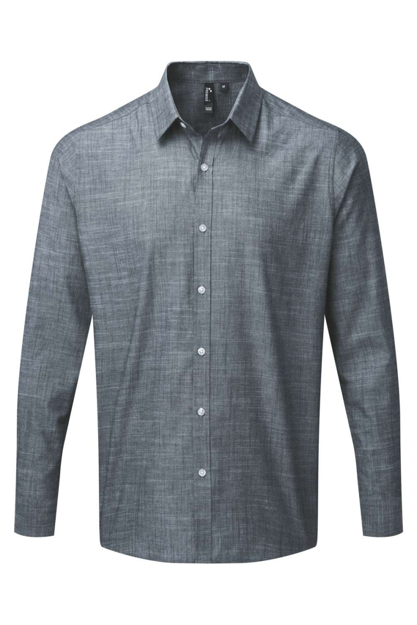 MEN'S COTTON SLUB CHAMBRAY LONG SLEEVE SHIRT