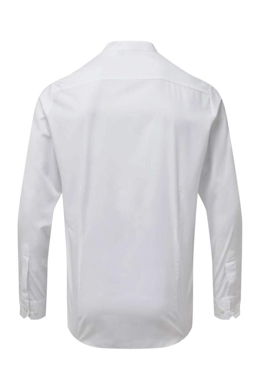 BANDED COLLAR 'GRANDAD' LONG SLEEVE SHIRT