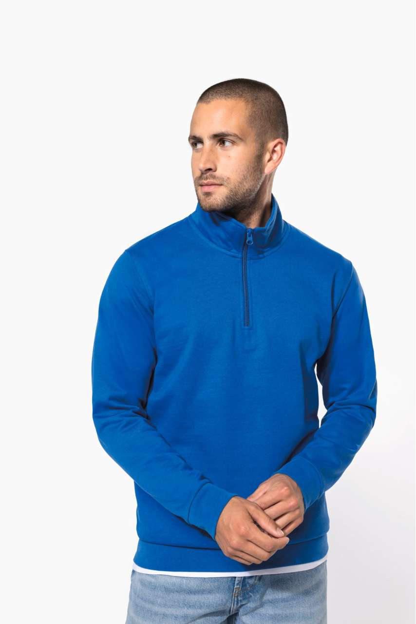 ZIP NECK SWEATSHIRT