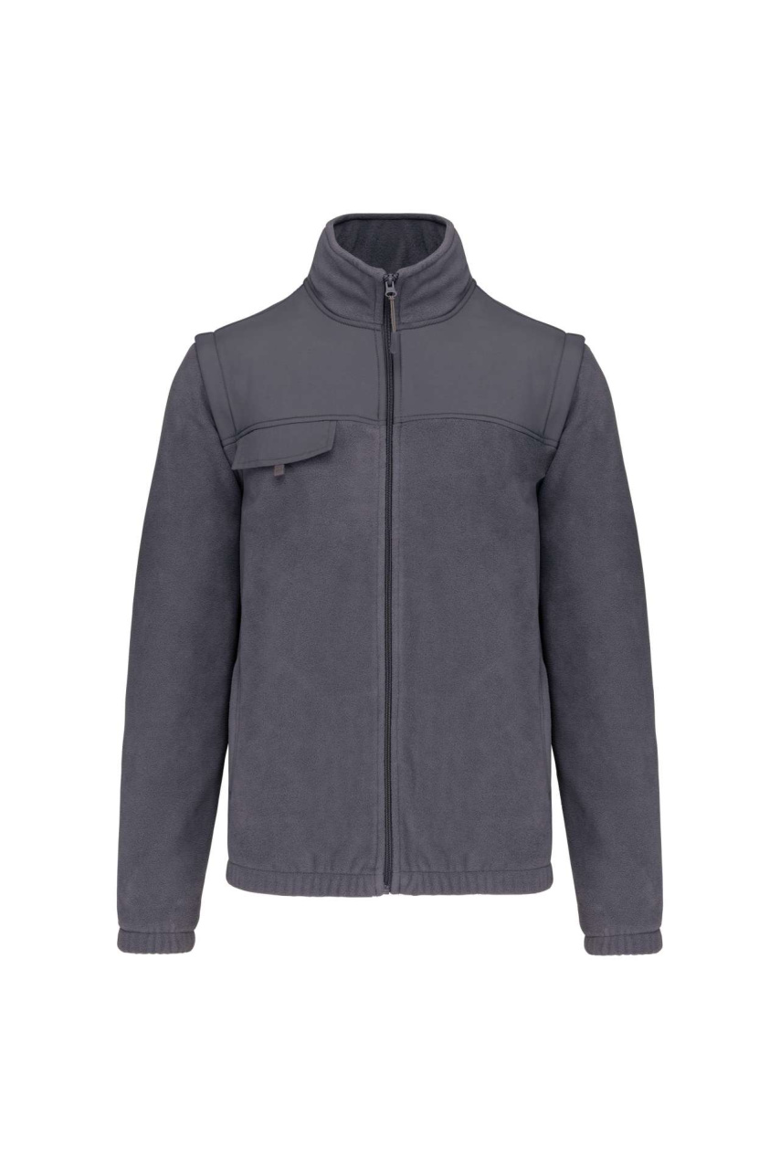 FLEECE JACKET WITH REMOVABLE SLEEVES