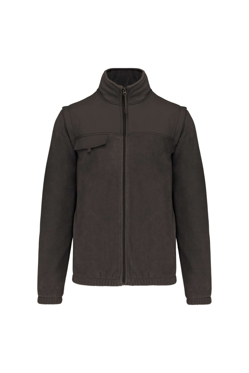 FLEECE JACKET WITH REMOVABLE SLEEVES