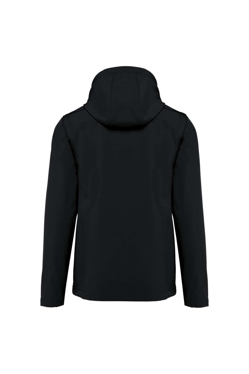 UNISEX 3-LAYER SOFTSHELL HOODED JACKET WITH REMOVABLE SLEEVES