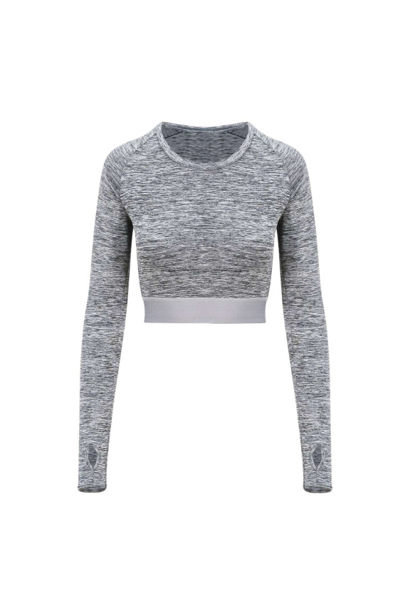 WOMEN'S LONG SLEEVE CROP T