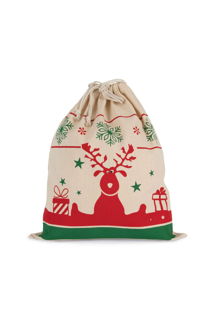 DRAWSTRING BAG WITH CHRISTMAS PATTERNS