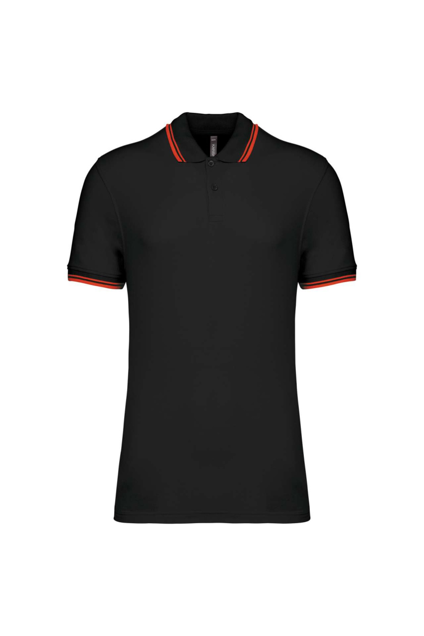 MEN'S SHORT-SLEEVED POLOSHIRT WITH CONTRASTING PIPING