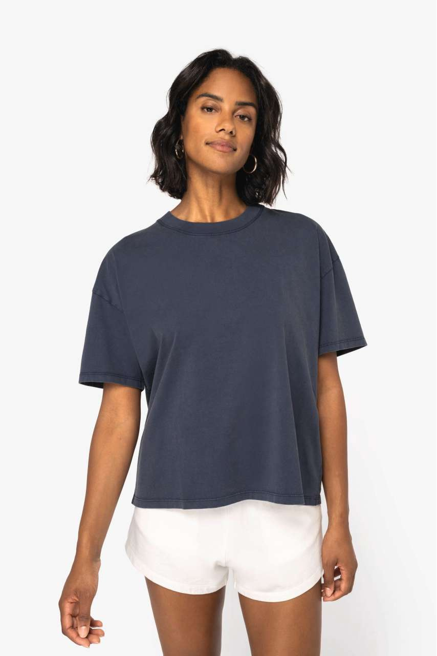 LADIES’ WASHED EFFECT OVERSIZED T-SHIRT