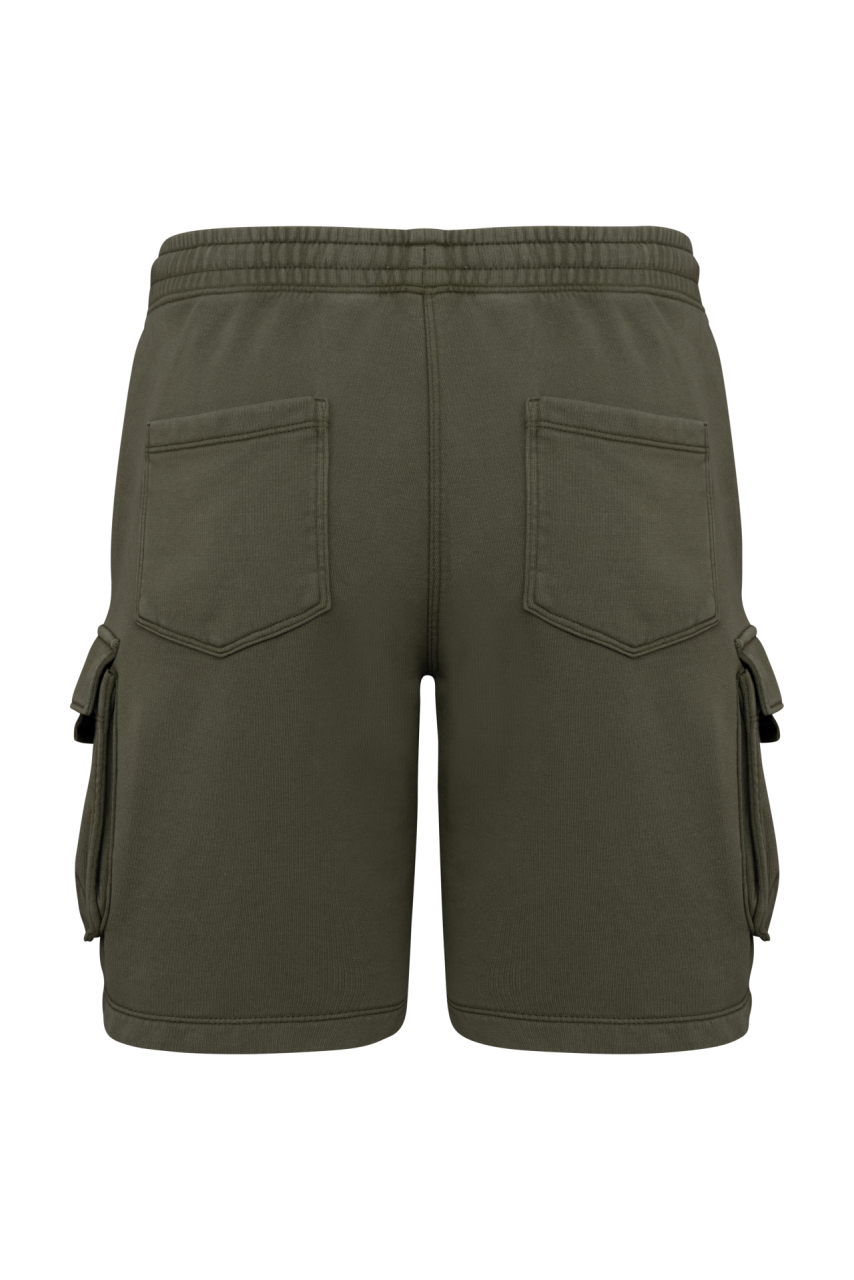 MEN’S FRENCH TERRY WASHED  EFFECT CARGO SHORTS