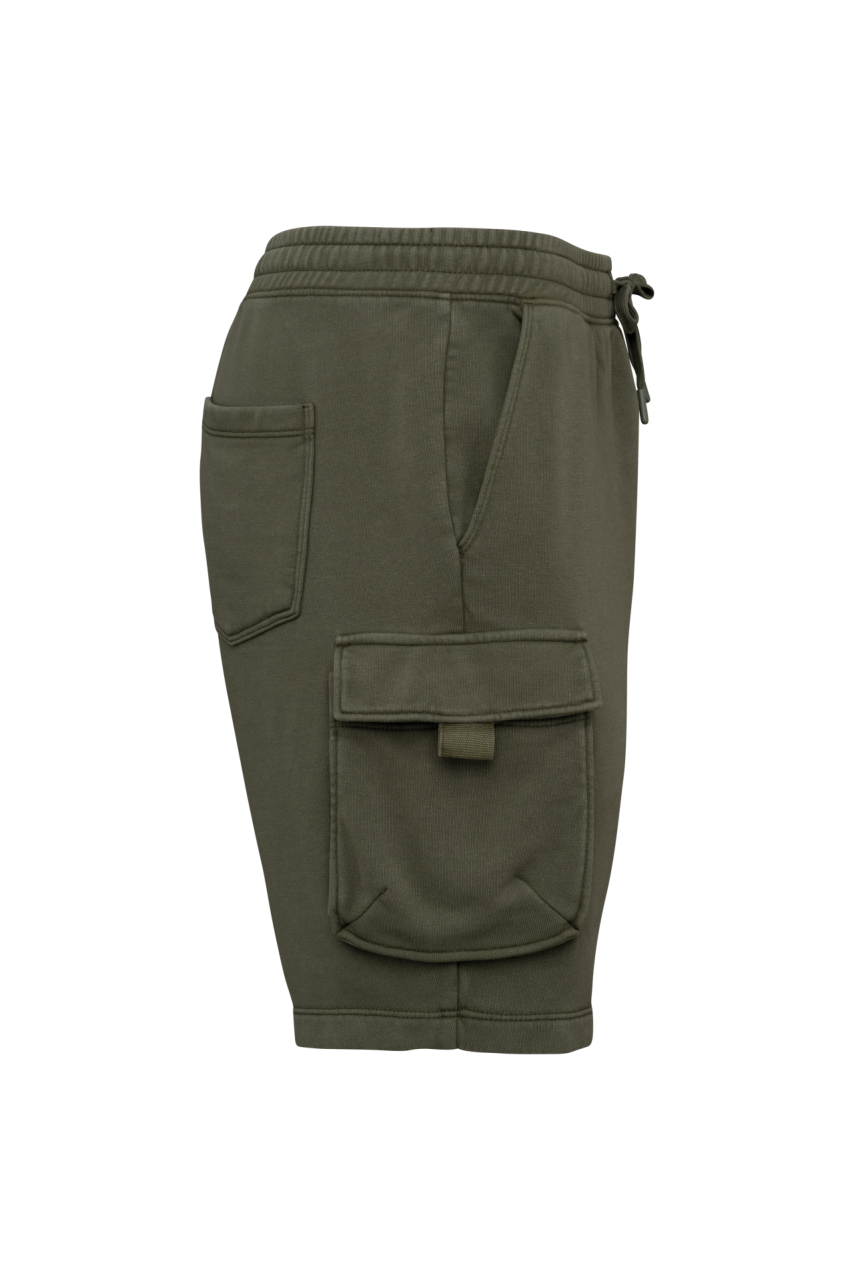 MEN’S FRENCH TERRY WASHED  EFFECT CARGO SHORTS