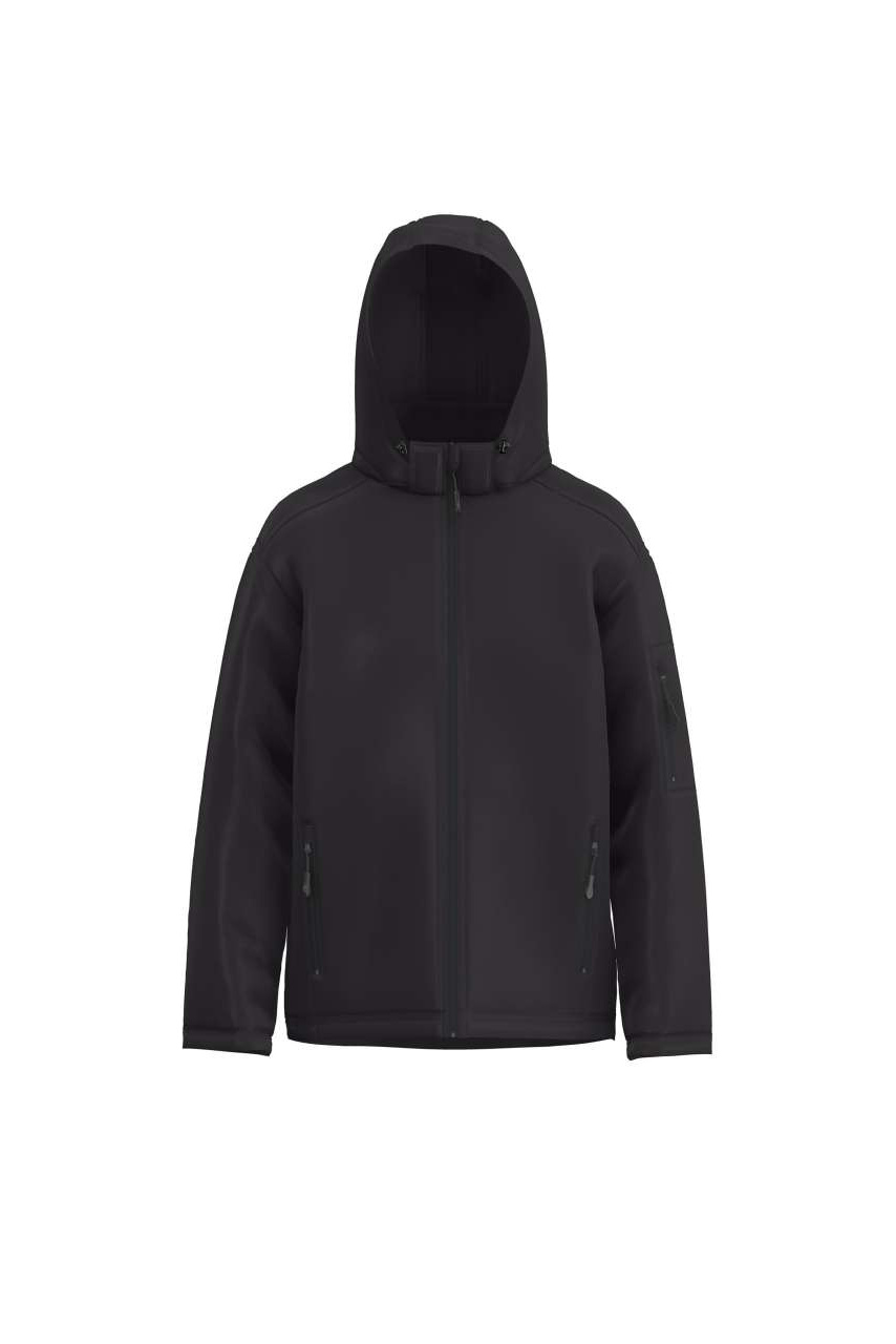 MEN’S 3-LAYER DETACHABLE HOODED SOFTSHELL JACKET