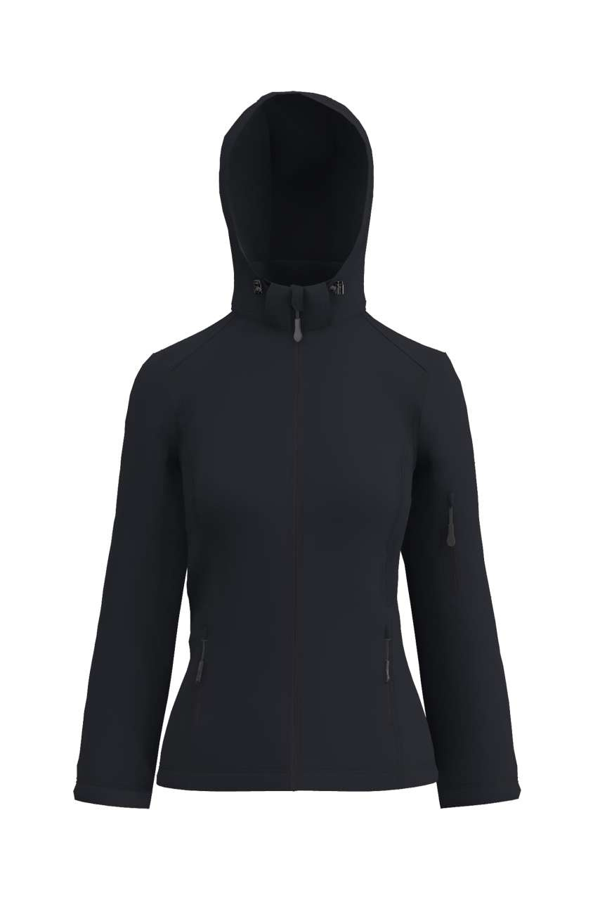 WOMEN’S 3-LAYER DETACHABLE HOODED SOFTSHELL JACKET