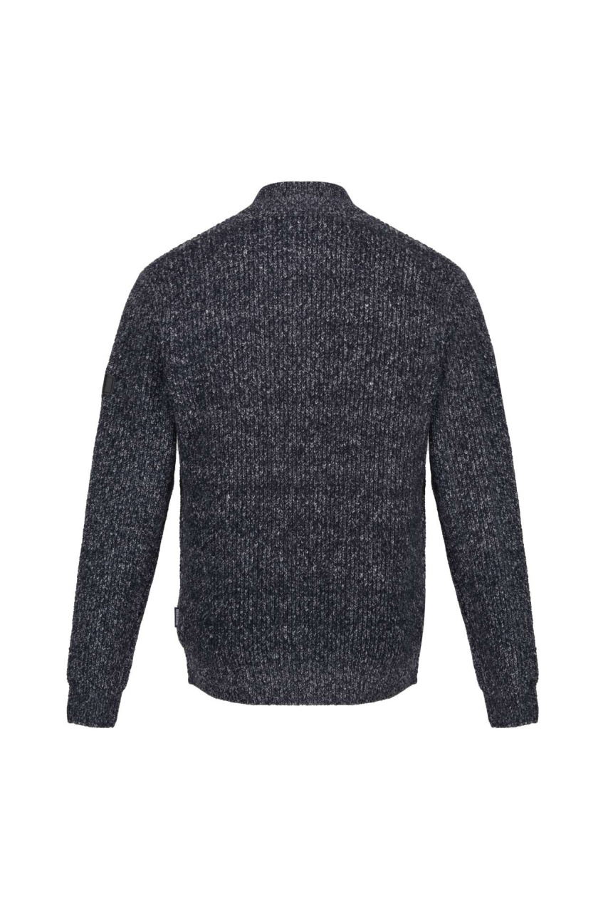 SOLOMON ZIP-NECK KNITTED PULLOVER