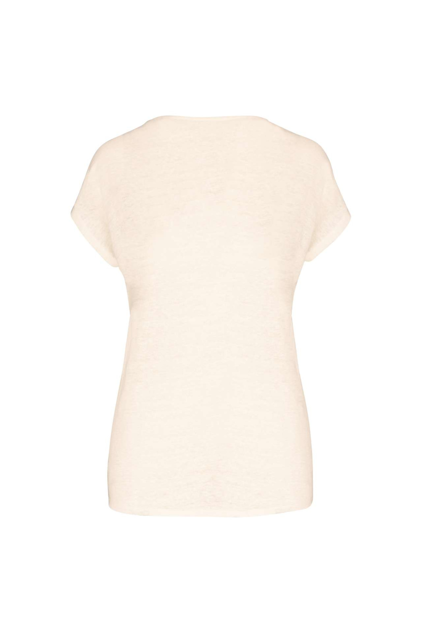 LADIES' V-NECK LINEN T-SHIRT