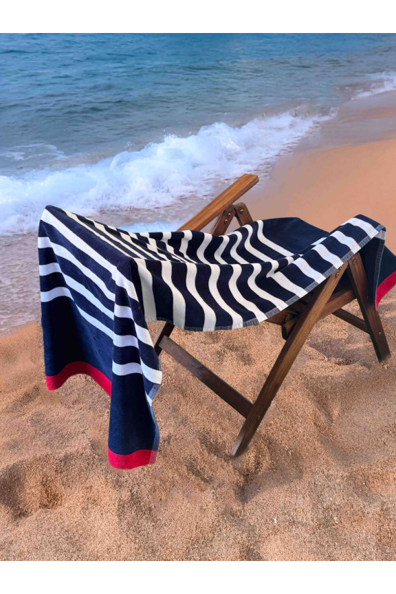 OLIMA „SAILOR” BEACH VELOUR TOWEL
