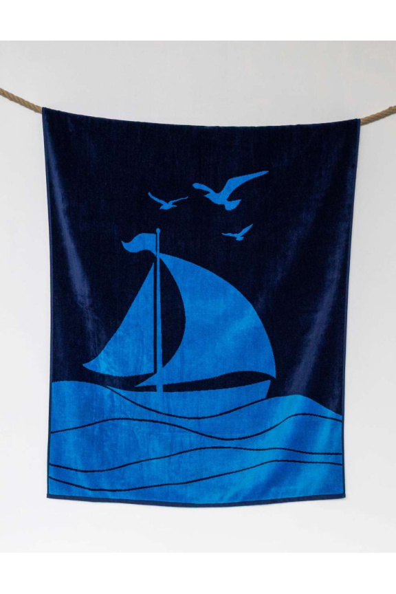 OLIMA „SAILING BOAT” YD VELOUR BEACH TOWEL